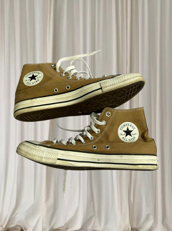 Converse Chuck Taylor All Star High Top Sneakers - Versatile Brown Canvas - Image 1