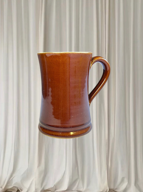 Denby Stoneware Coffee Mug - Vintage Brown Glazed Tall Design - Image 1