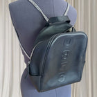0855 Black Leather Backpack