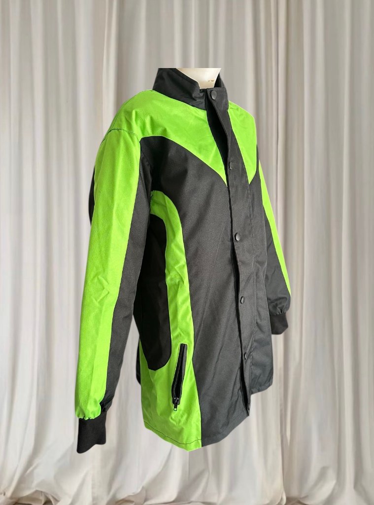 K1 Race Gear Motorsport Jacket - Neon Green and Black Colorblock - Image 4