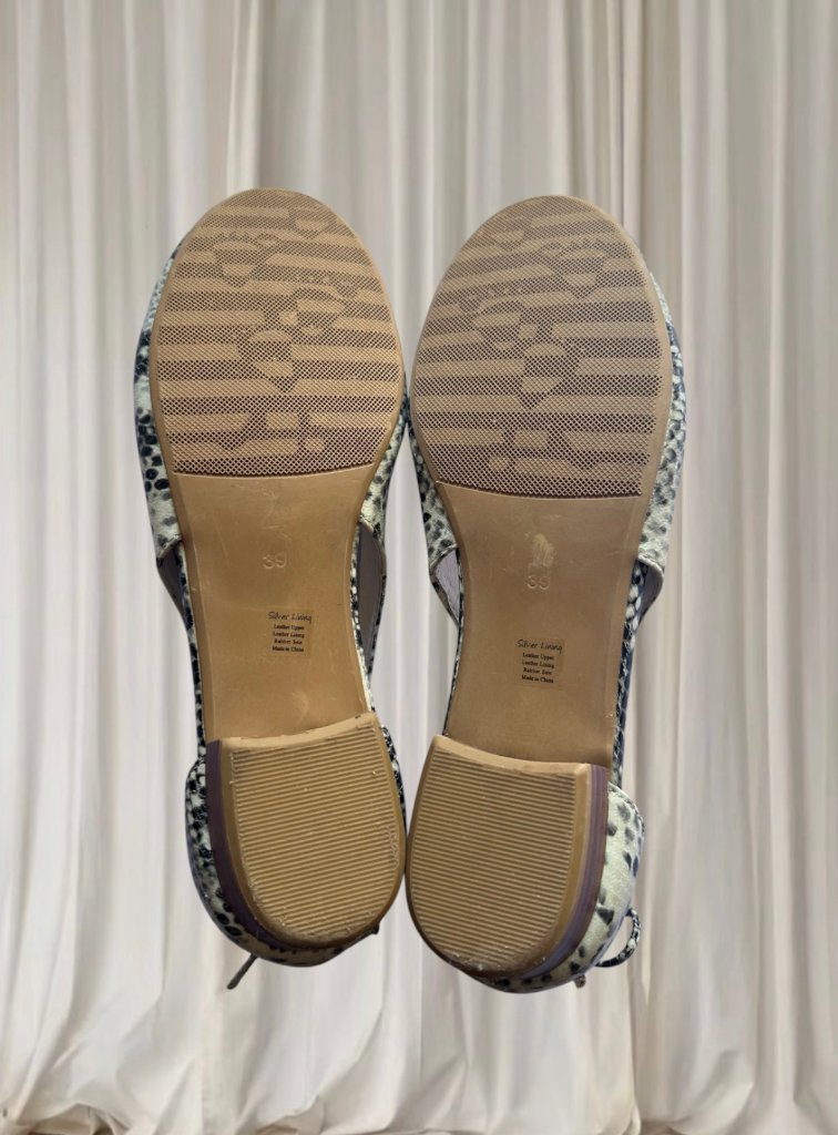 Silver Lining Leather Snake Print Sandals - Comfortable Flat Shoes - Image 7