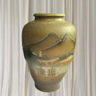 Vintage Hiroshima Japanese Ceramic Vase - Rare Gold Painted Collectible - Image 1