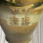 Vintage Hiroshima Japanese Ceramic Vase - Rare Gold Painted Collectible - Image 2