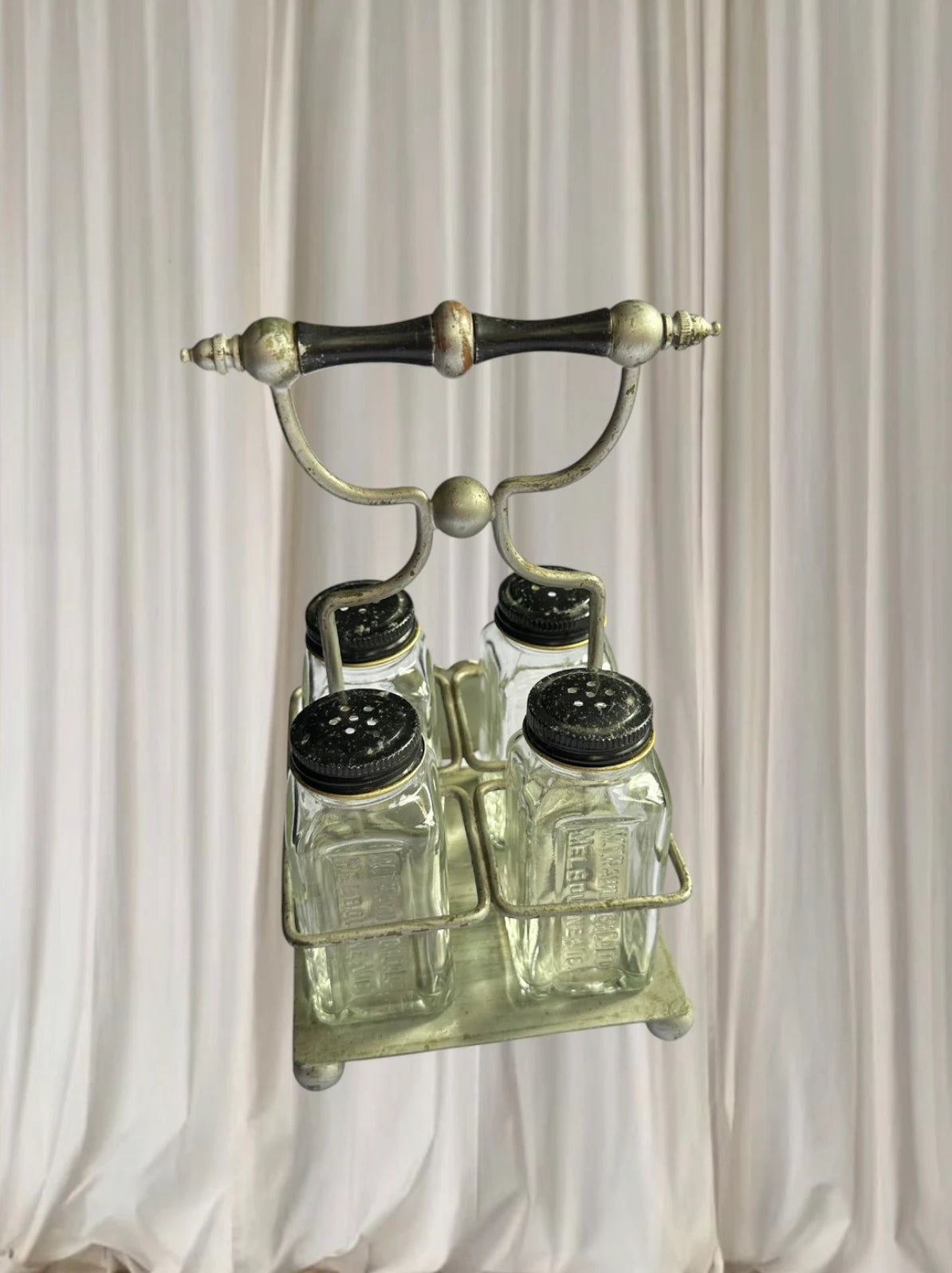 W.T. Rawleigh Co. Vintage Spice Bottles - Authentic Melbourne Glass Set With Metal Caddy - Image 2