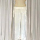Lioness White Linen Pants - Relaxed Fit With Silver Hardware Detail - Image 2