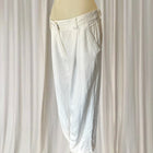 Lioness White Linen Pants - Relaxed Fit With Silver Hardware Detail - Image 3