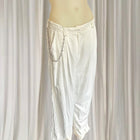 Lioness White Linen Pants - Relaxed Fit With Silver Hardware Detail - Image 4