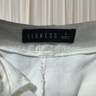 Lioness White Linen Pants - Relaxed Fit With Silver Hardware Detail - Image 5