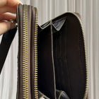 Men's Crocodile Pattern Embossed Leather Crossbody Messenger Bag - Dark Brown - Image 6