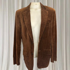 Vintage Tailor Made Velvet Blazer - Unisex Classic Brown Tailored Fit - Image 2