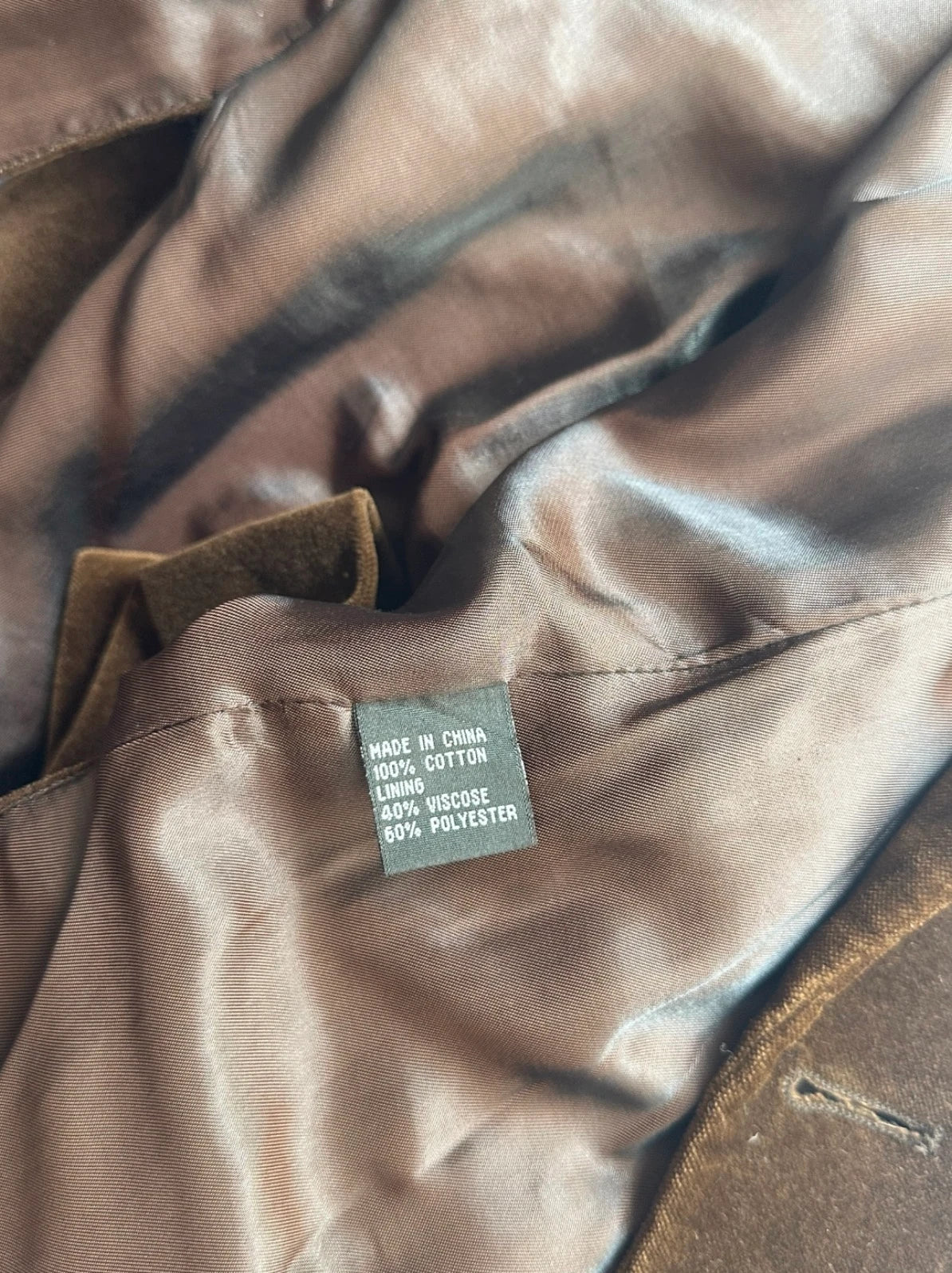 Vintage Tailor Made Velvet Blazer - Unisex Classic Brown Tailored Fit - Image 7