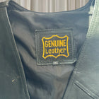 BikerGear Men's Genuine Leather Motorcycle Vest - Adjustable Side Lace Up Design - Image 7