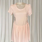 Rhythm Livin Sew Much Fun Dress - Pale Pink Embroidered Drop Waist Mini - Image 1