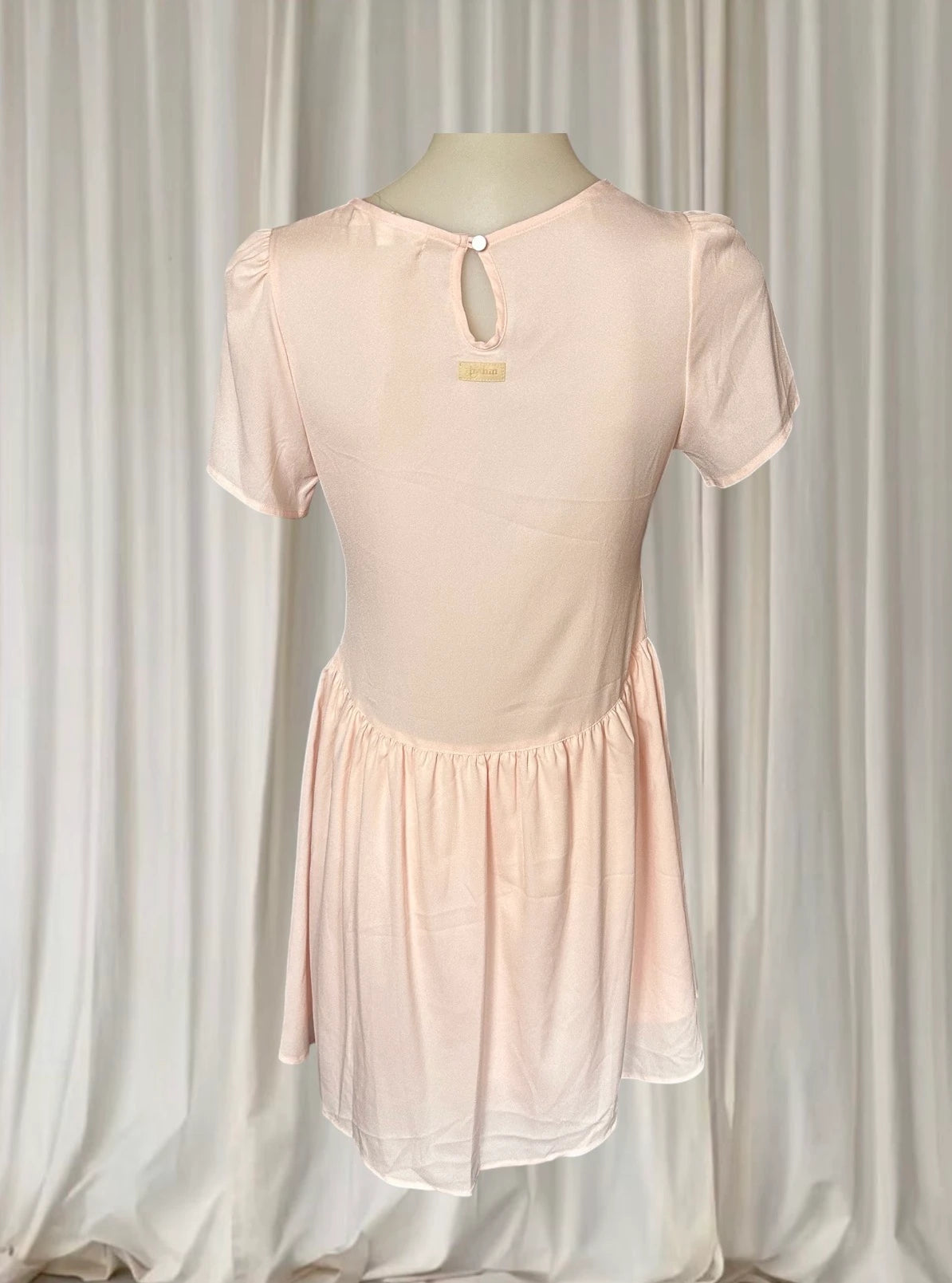 Rhythm Livin Sew Much Fun Dress - Pale Pink Embroidered Drop Waist Mini - Image 5