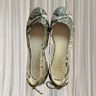 Silver Lining Leather Snake Print Sandals - Comfortable Flat Shoes - Image 3