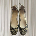 Silver Lining Leather Snake Print Sandals - Comfortable Flat Shoes - Image 4