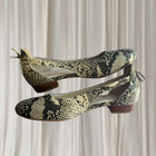 Silver Lining Leather Snake Print Sandals - Comfortable Flat Shoes - Image 5
