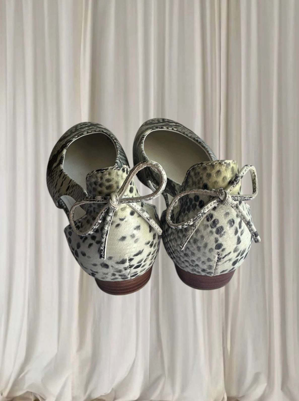 Silver Lining Leather Snake Print Sandals - Comfortable Flat Shoes - Image 6