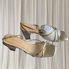 Verali Australia Nakita Gold Strappy Block Heel Sandals - Size 40 - Image 1