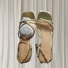 Verali Australia Nakita Gold Strappy Block Heel Sandals - Size 40 - Image 3