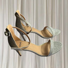 Novo Pelliy Silver Glitter Ankle Strap Heels - Brand New In Box - Image 3