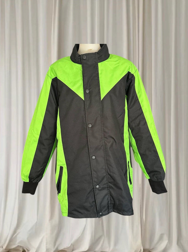 K1 Race Gear Motorsport Jacket - Neon Green and Black Colorblock - Image 1