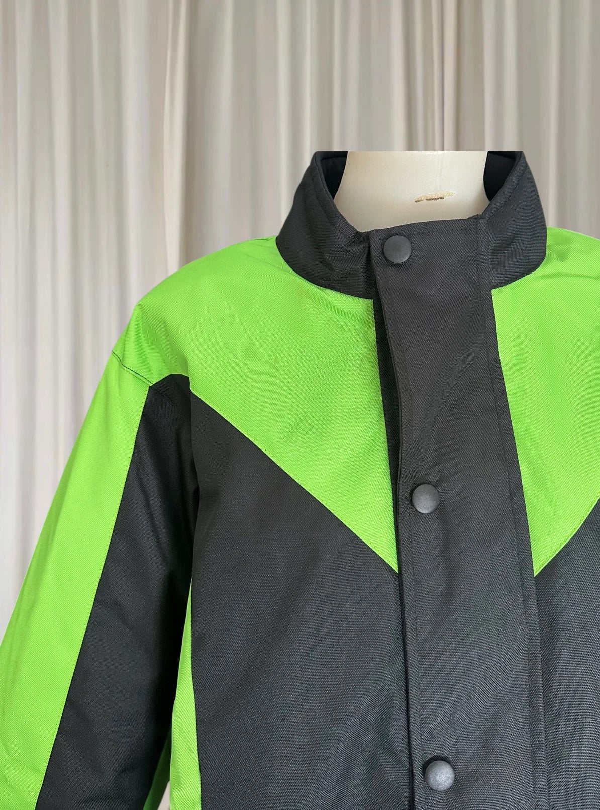 K1 Race Gear Motorsport Jacket - Neon Green and Black Colorblock - Image 3