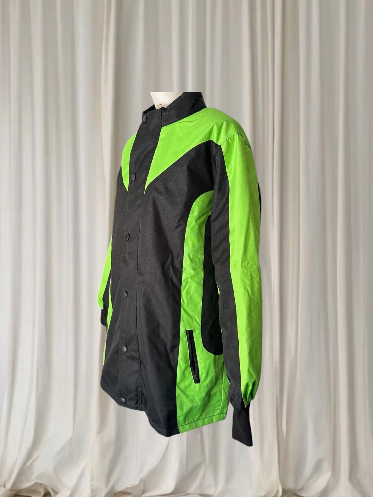K1 Race Gear Motorsport Jacket - Neon Green and Black Colorblock - Image 5