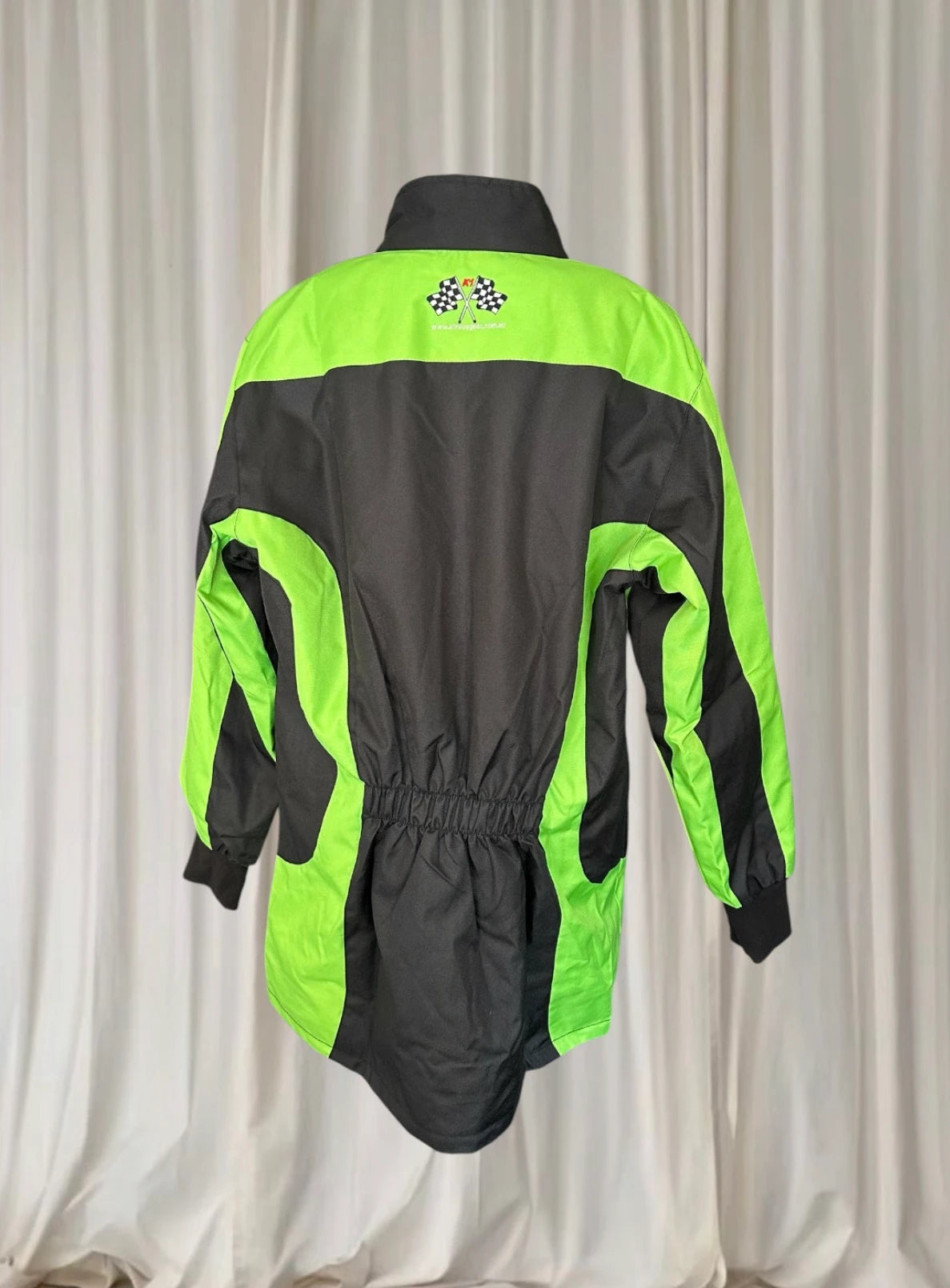 K1 Race Gear Motorsport Jacket - Neon Green and Black Colorblock - Image 6