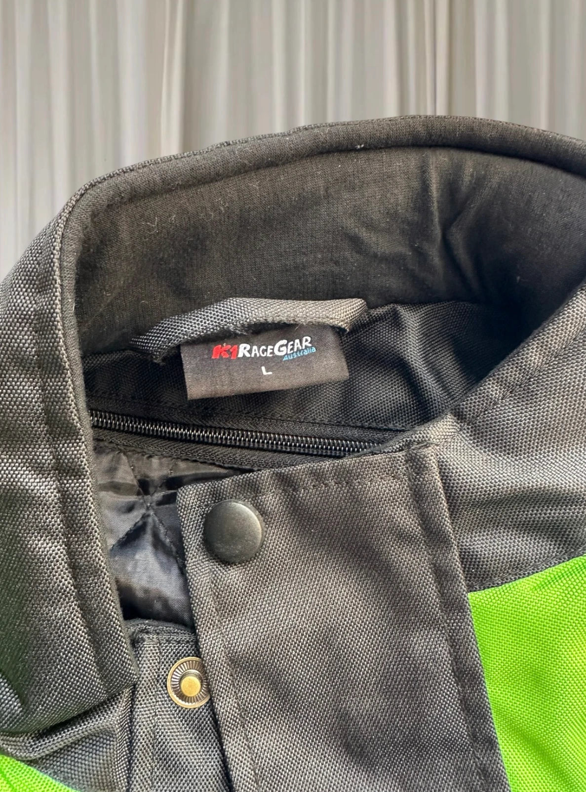 K1 Race Gear Motorsport Jacket - Neon Green and Black Colorblock - Image 8