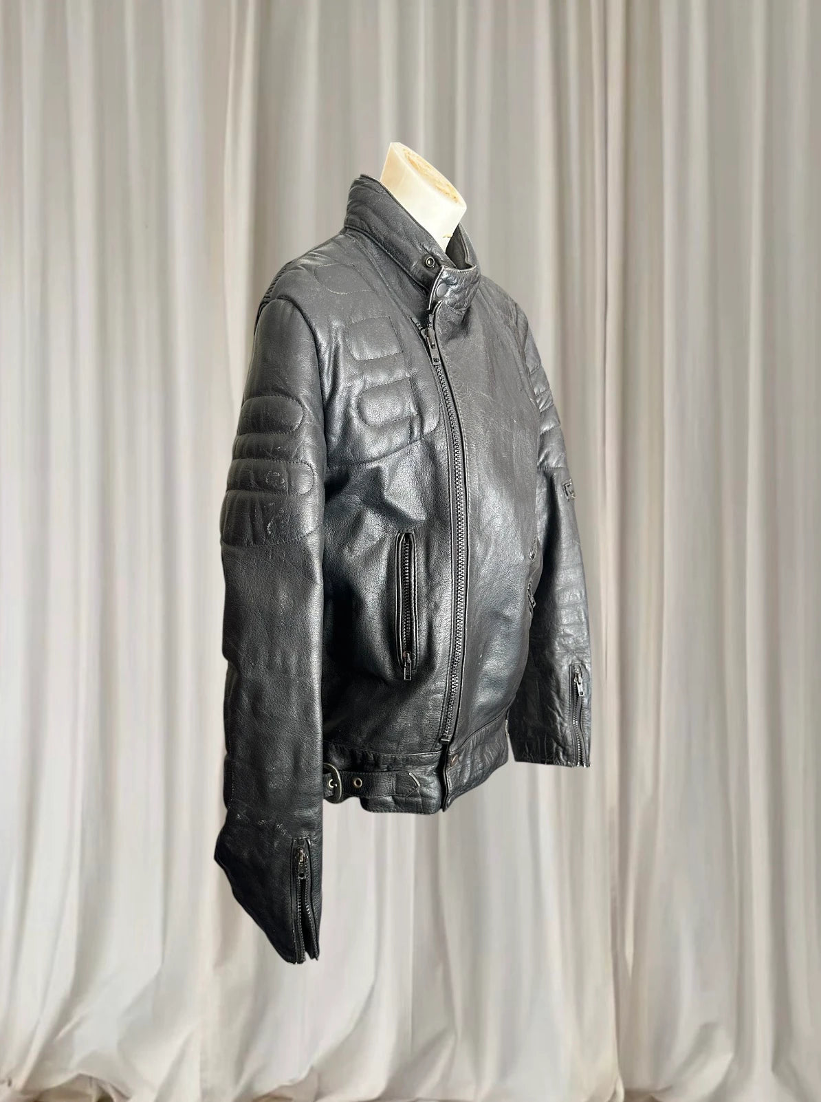 R.Jays Leathers Vintage 1980s Motorcycle Jacket - Black Biker Moto - Image 4