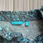Tori Richard Honolulu Polo Shirt - Vintage Blue Grey Hibiscus Floral Print - Image 7
