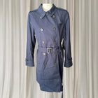 Sportscraft Valentina Trench Coat - Navy Blue Double-Breasted Belted Jacket - Image 2