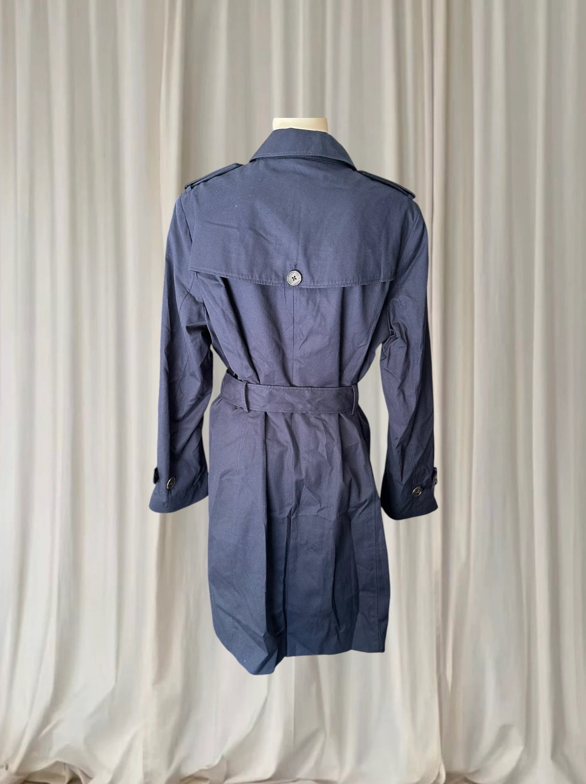 Sportscraft Valentina Trench Coat - Navy Blue Double-Breasted Belted Jacket - Image 5