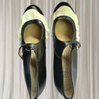 Begona Cervera Flamenco Dance Shoes - Black and Cream Leather Mary Janes - Image 3