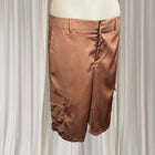 Lioness Satin Cargo Shorts - Bronze Utility Style - Image 2