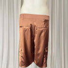 Lioness Satin Cargo Shorts - Bronze Utility Style - Image 4
