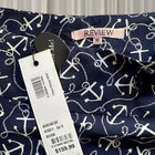 Review Anchors Away A-Line Skirt - Navy Blue Nautical Print - Image 7