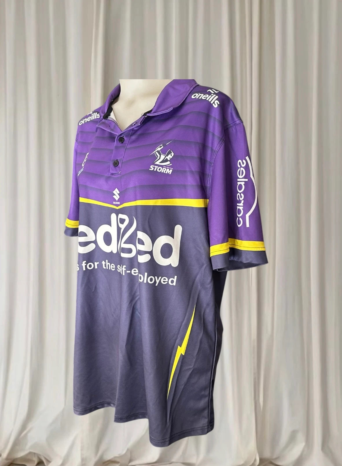 O'Neills Melbourne Storm Polo Shirt - Official 2023 NRL Team Merchandise - Image 3