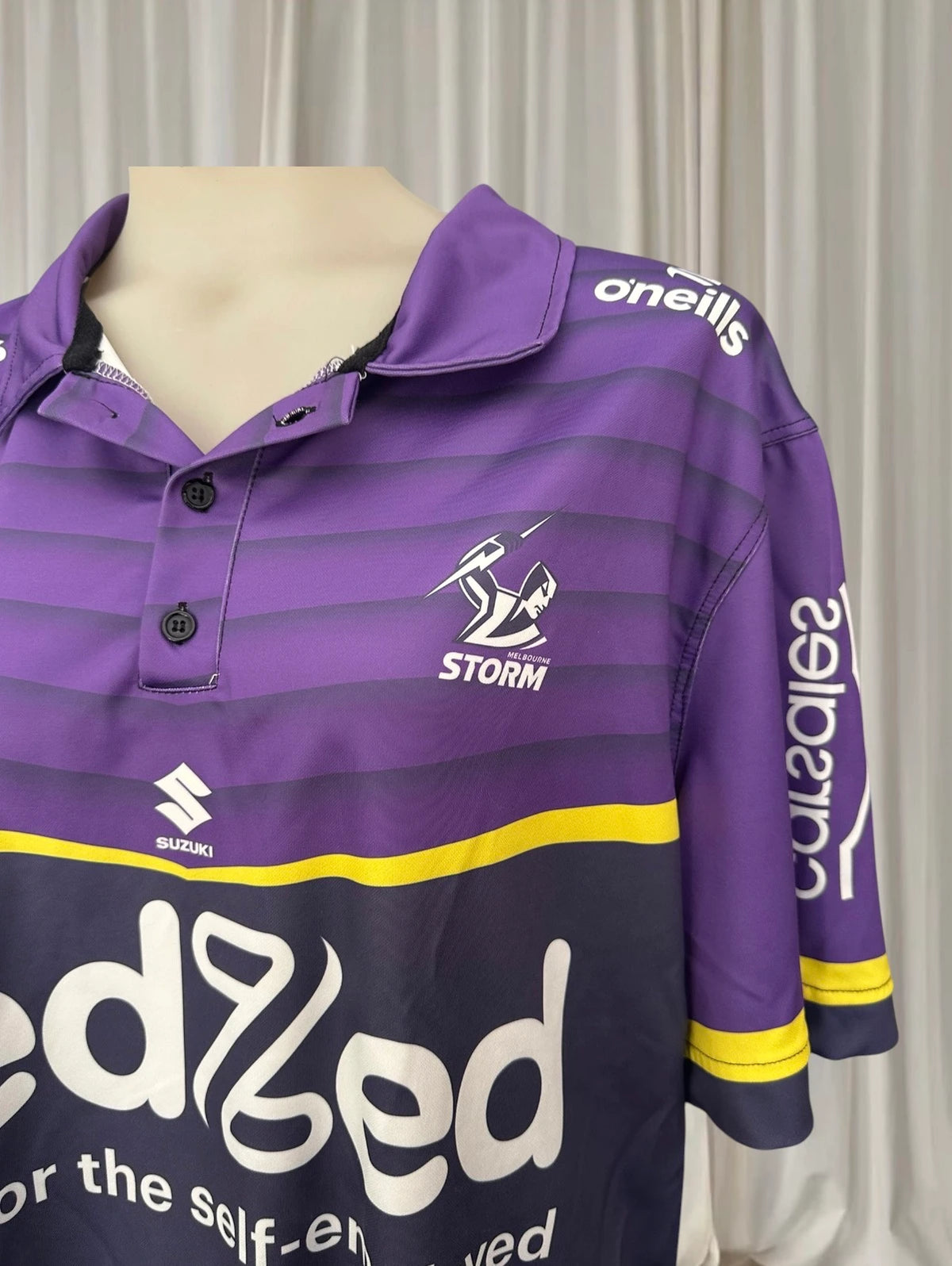 O'Neills Melbourne Storm Polo Shirt - Official 2023 NRL Team Merchandise - Image 4