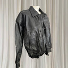 Saddlery Leather Bomber Jacket - Vintage Oversized Unisex Fit - Image 4