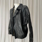Saddlery Leather Bomber Jacket - Vintage Oversized Unisex Fit - Image 3