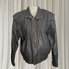 Vintage 80s Leather Bomber Jacket - Authentic Made In Mexico Retro Style - Image 3