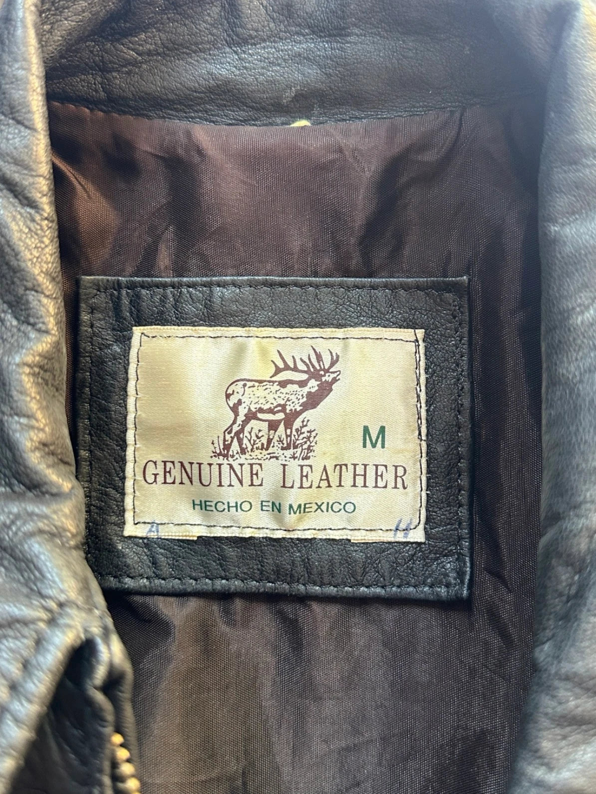 Vintage 80s Leather Bomber Jacket - Authentic Made In Mexico Retro Style - Image 5