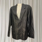 John Palermo Leather Blazer Jacket - Vintage Classic Black Men's Coat - Image 1