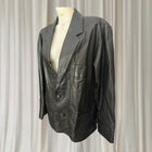 John Palermo Leather Blazer Jacket - Vintage Classic Black Men's Coat - Image 3