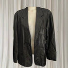 John Palermo Leather Blazer Jacket - Vintage Classic Black Men's Coat - Image 2