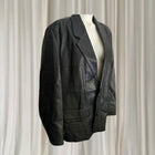 John Palermo Leather Blazer Jacket - Vintage Classic Black Men's Coat - Image 4