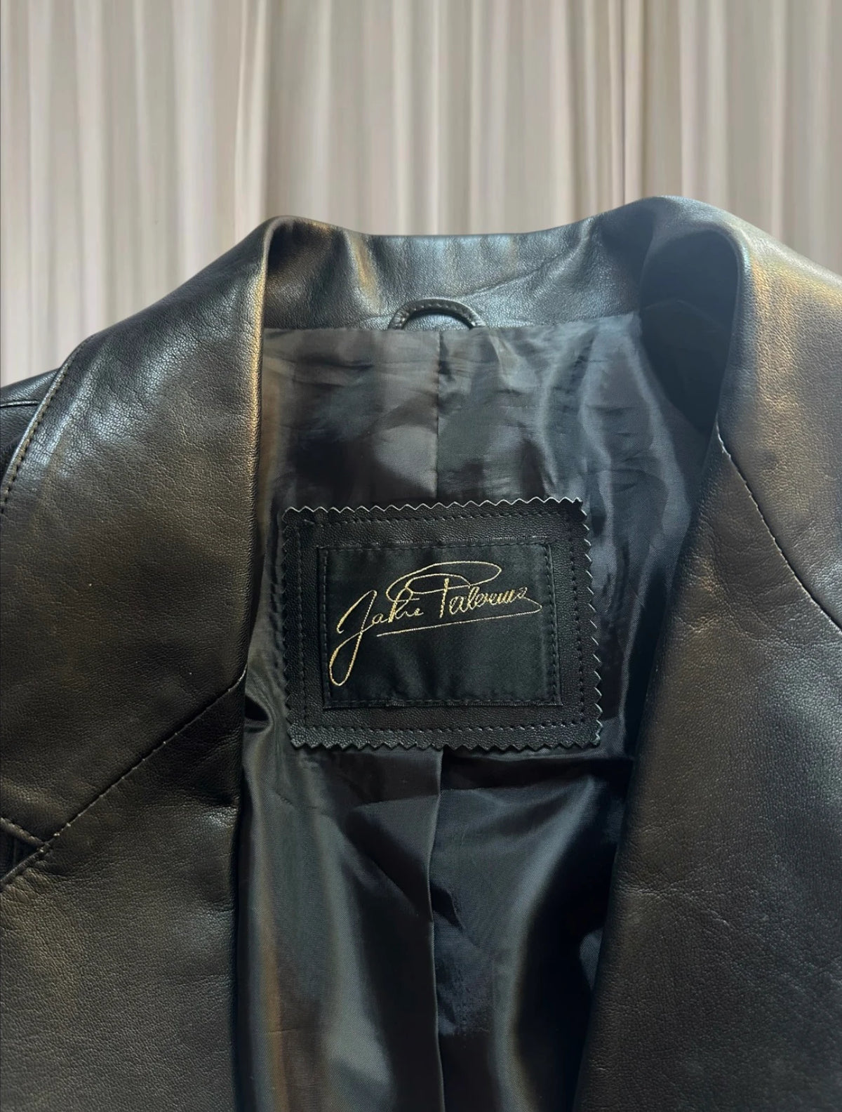 John Palermo Leather Blazer Jacket - Vintage Classic Black Men's Coat - Image 6