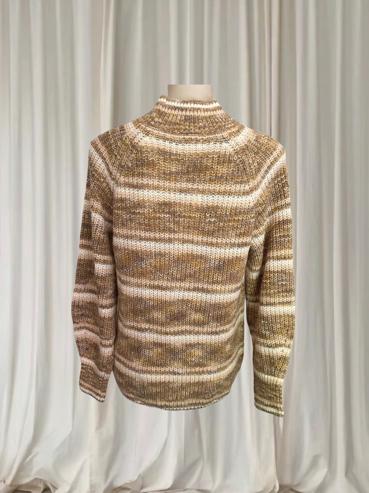 Tigerlily Olympia Coco Sweater - Striped Mock Neck Knit - Image 4